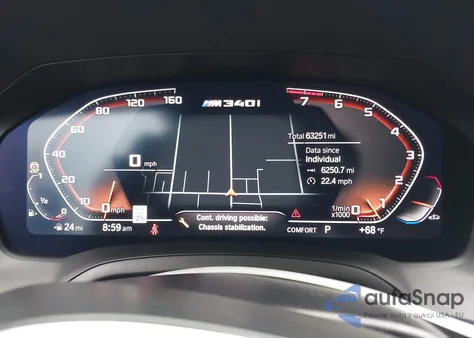 2020 BMW 3 Series M340I from USA, damaged, VIN WBA5U7C07LFH58353